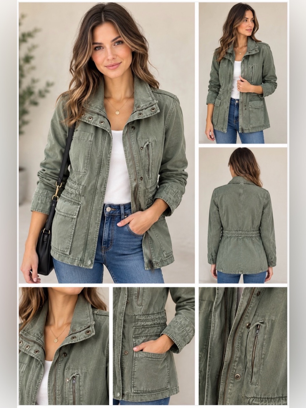 Madewell Military Jacket in Olive Green size small.